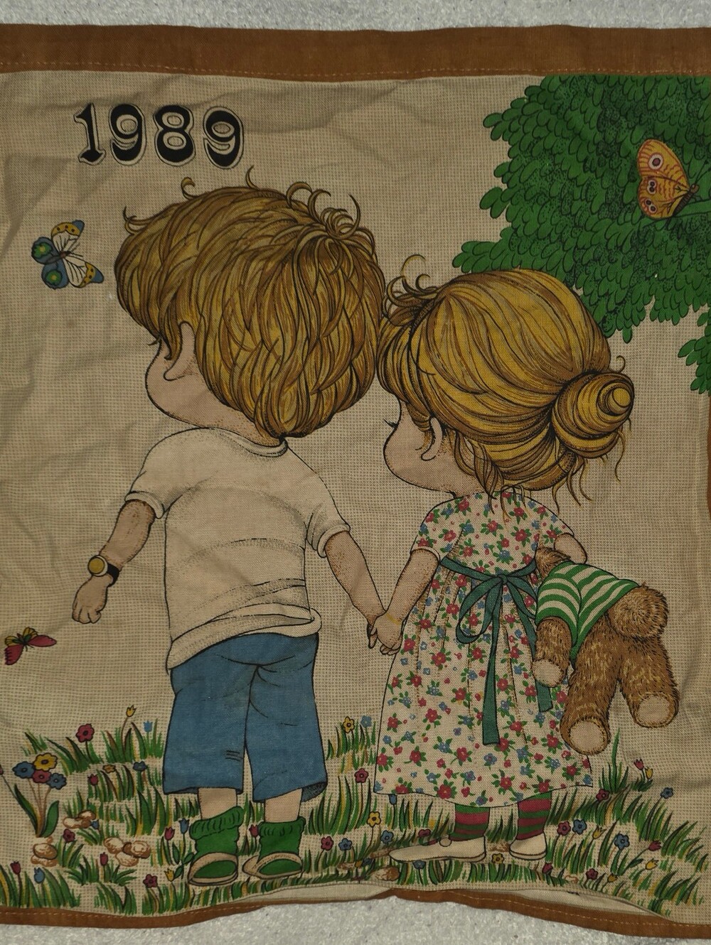 Vintage 1989 Kids Illustration Fabric Calendar